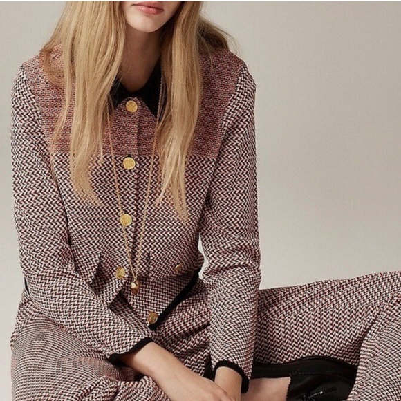 J.Crew NWT Sweater Lady Jacket in Herringbone Size XXL - Picture 2 of 9